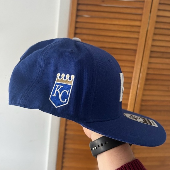‘47 MLB Kansas City Royals Blue Baseball Athletic SnapBack Captain Hat NWT - Picture 4 of 7